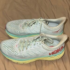 Hoka Women's White and Yellow Athletic Shoes